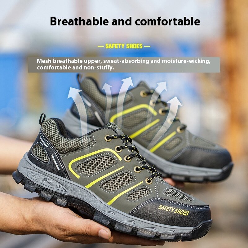 Summer Safety Work Shoes Manufacturer - Men Women Breathable Steel Baotou Anti-smashing Anti-puncture Shoes
