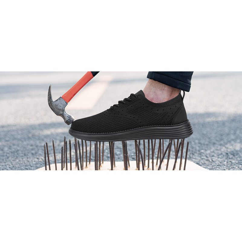 Safety Working Sneakers Manufacturer - Hot Selling Industrial Breathable Steel Toe Lightweight Men Shoes