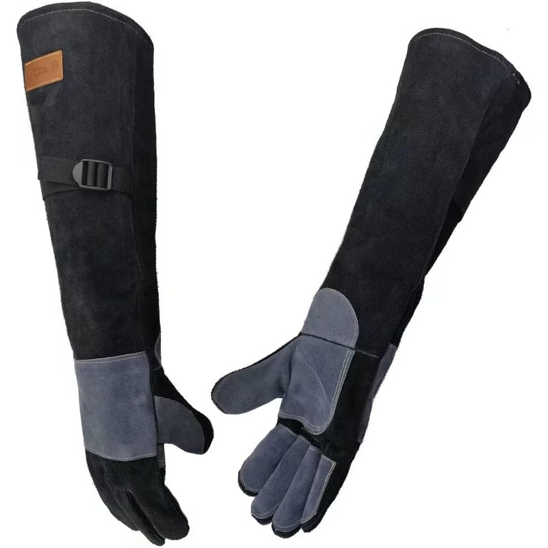 Anti-bite Gloves Manufacturer - Breathable Cowhide Split Leather for Parrot Eagle Snake Lizard