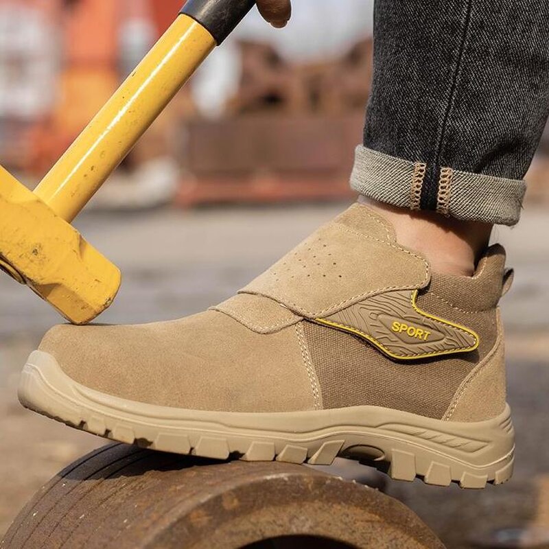 Steel Toe Safety Shoes Manufacturer - Light Weight Leather Work Shoes for Men Workers Boots