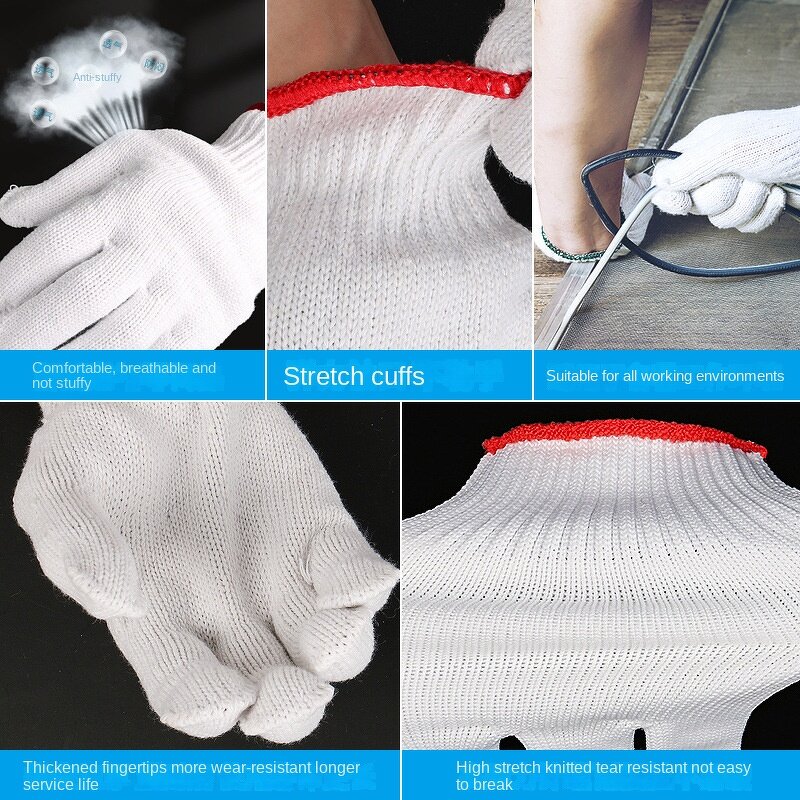 Cotton Work Gloves Manufacturer - Wholesale Wear-Resistant Non-Slip Hardware Site Protection Gloves
