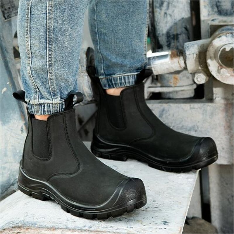 Safety Work Boots Manufacturer - Genuine Leather Rubber Outsole Steel Toe Waterproof Men Women Shoes