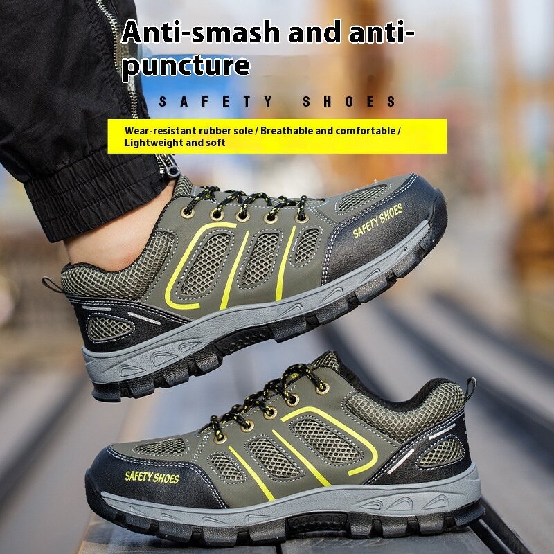 Summer Safety Work Shoes Manufacturer - Men Women Breathable Steel Baotou Anti-smashing Anti-puncture Shoes