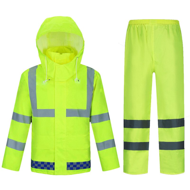 Reflective Raincoat Manufacturer - High Visibility Traffic Patrol Waterproof Workwear Uniform