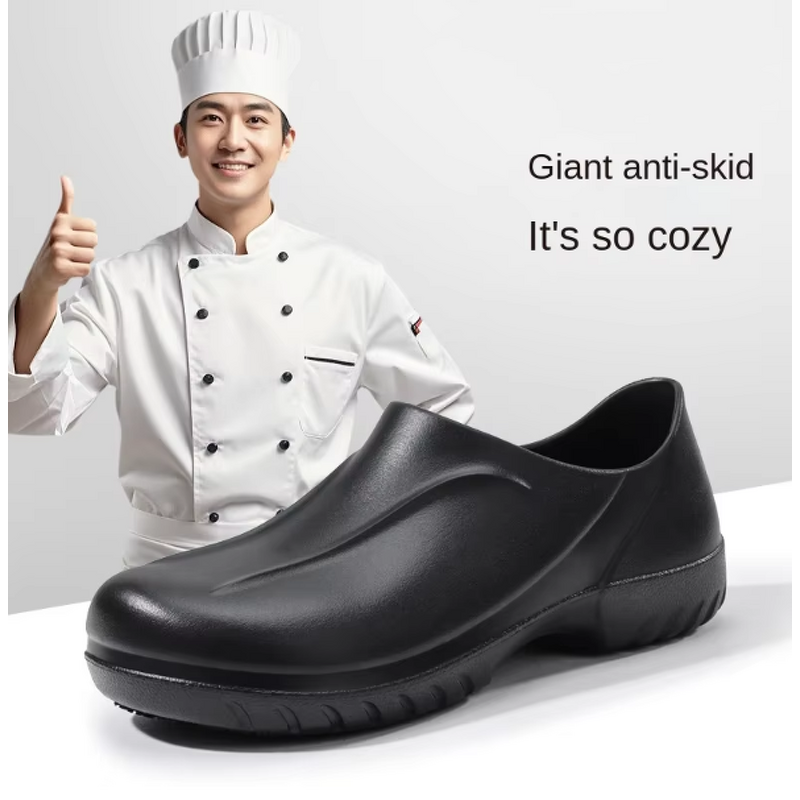 Chef Work Shoes Manufacturer - Comfortable One-Pedal SRC Non-Slip Hotel EVA Outsole Waterproof Oil-Proof