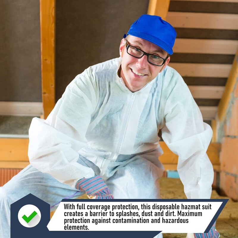 Disposable Hazmat Suit Manufacturer - Non Woven Heavy Chemical Spray Type 5/6 Protective Coverall