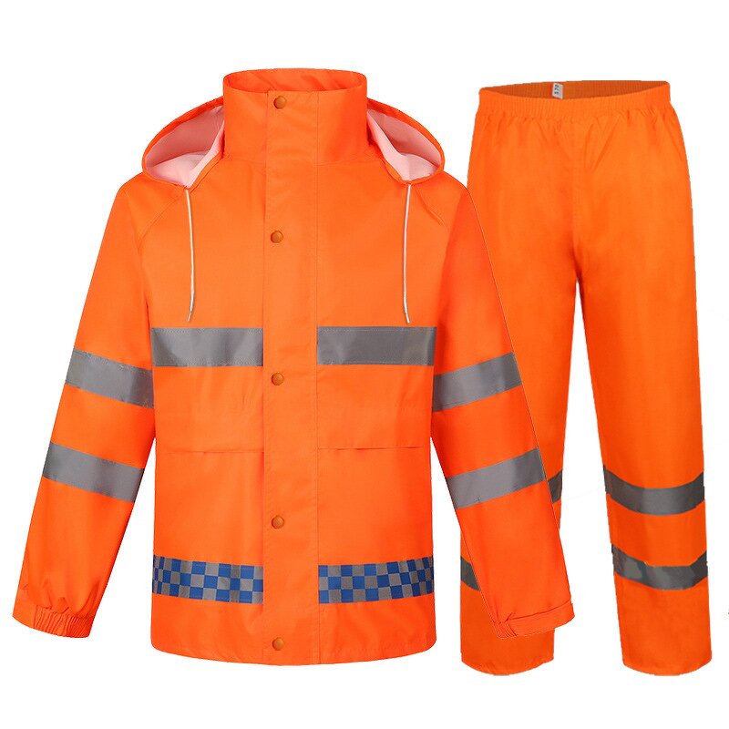 Reflective Raincoat Manufacturer - High Visibility Traffic Patrol Waterproof Workwear Uniform