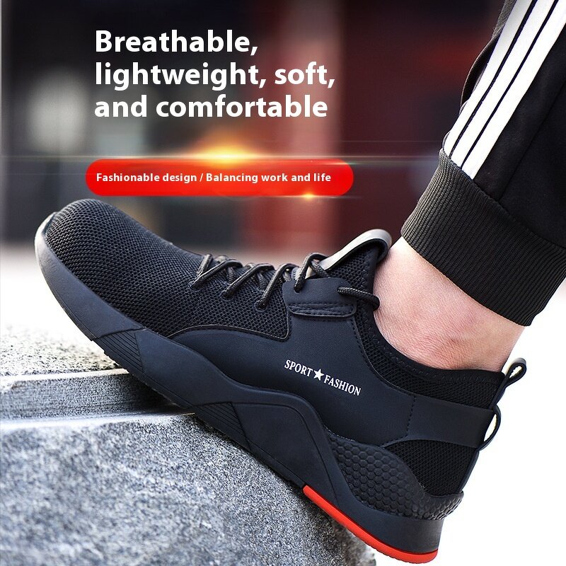 Summer Safety Shoes Manufacturer - Breathable Anti-smashing Anti-piercing Steel Toe Wear-resistant Shoes