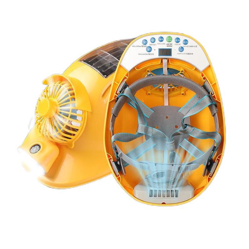 Solar Power Safety Helmet Manufacturer - Zooming Built-In Fan ABS Construction Workplace Hard Hat