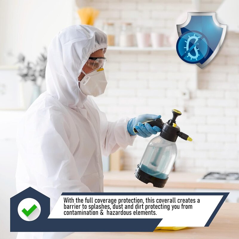 Disposable Hazmat Suit Manufacturer - Non Woven Heavy Chemical Spray Type 5/6 Protective Coverall