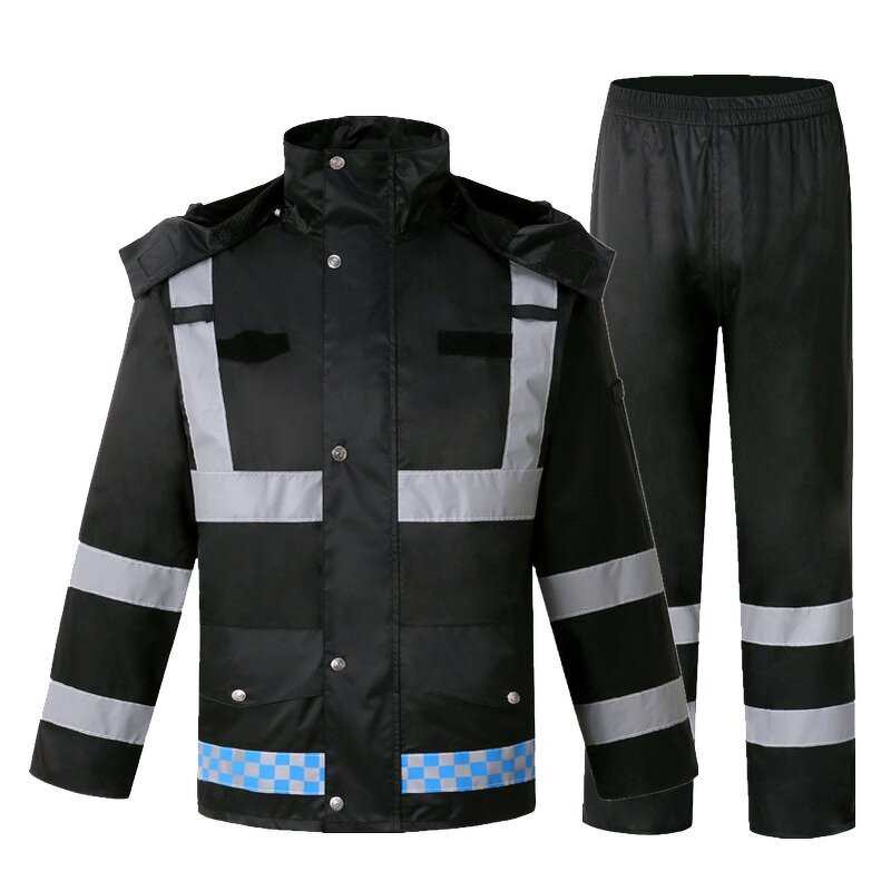 Reflective Raincoat Manufacturer - High Visibility Traffic Patrol Waterproof Workwear Uniform