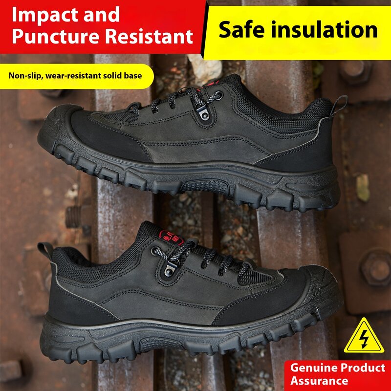 Work Safety Shoes Manufacturer - Men's 2025 New Lightweight Anti-Brute Force Anti-Piercing Steel Toe Shoes