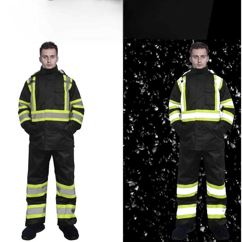 Rain Jacket Manufacturer - High Quality PU Waterproof Hooded Reflective Safety Hiking Raincoat