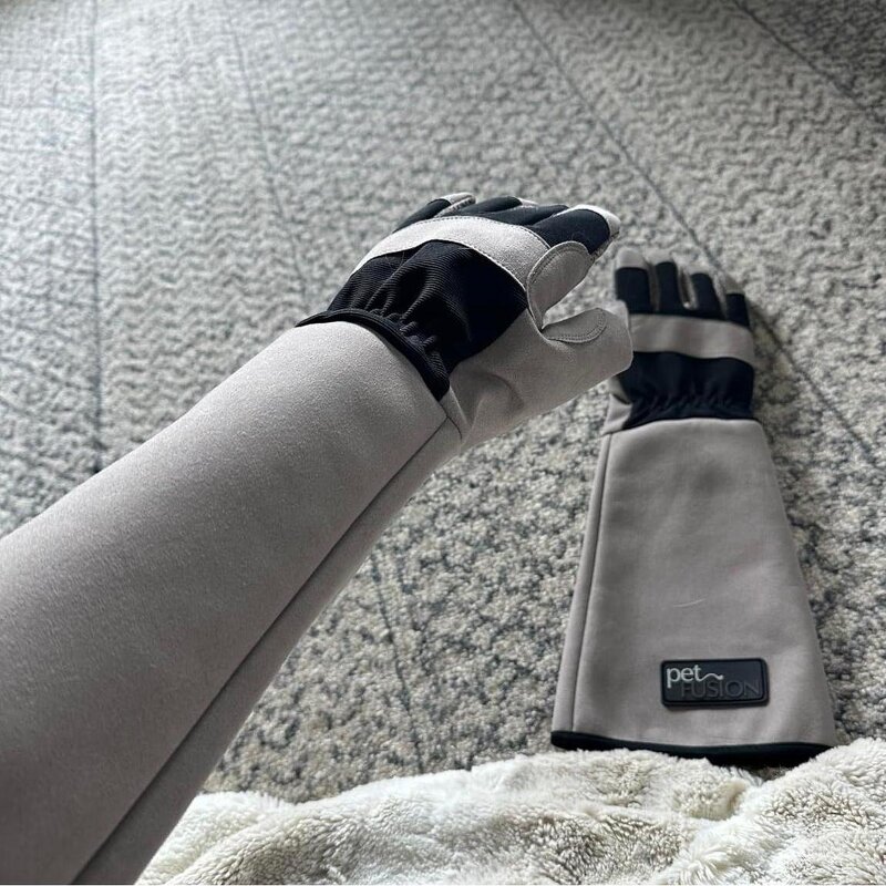 Animal Handling Gloves Manufacturer - Bite Proof Double Leather Padding for Cat Dog Snake Reptile