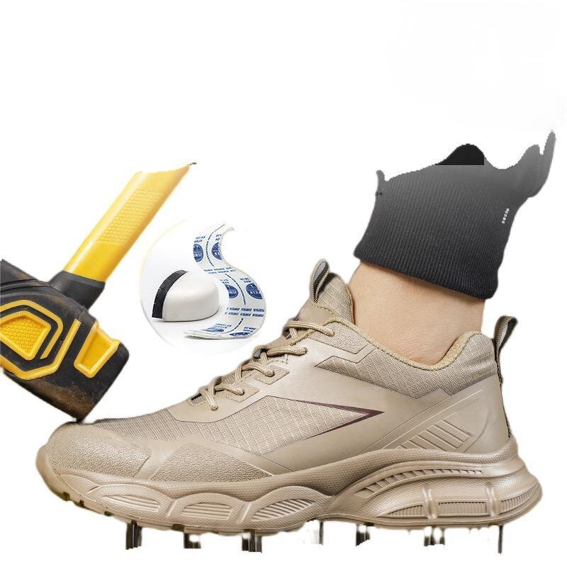 Summer Safety Shoes Manufacturer - Lightweight Breathable Deodorant Rubber Bottom Work Shoes