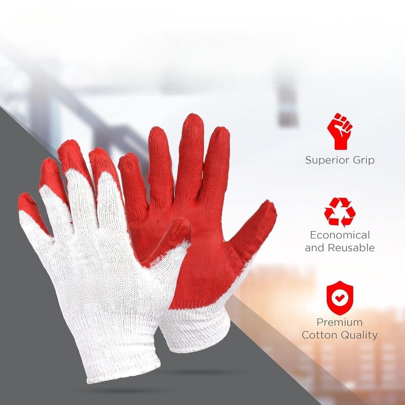 Nitrile Coated Gloves Manufacturer - 13G White Yarn Orange Rubber Custom Logo Nylon Core