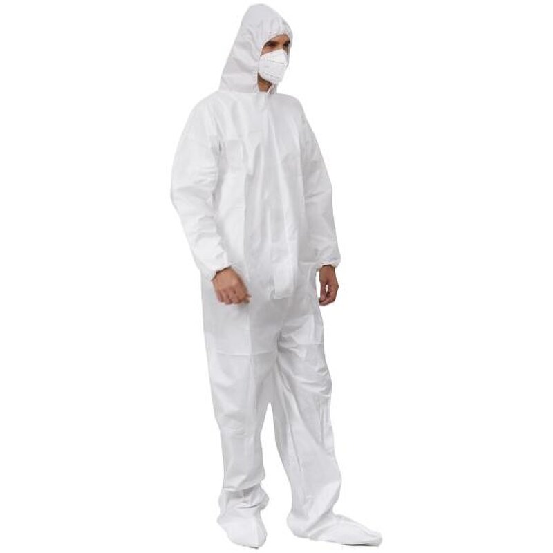 Disposable Coverall Manufacturer - OEM PPE Cat 3 Type 5&6 Light Chemical Liquid Spray Hazmats Suit