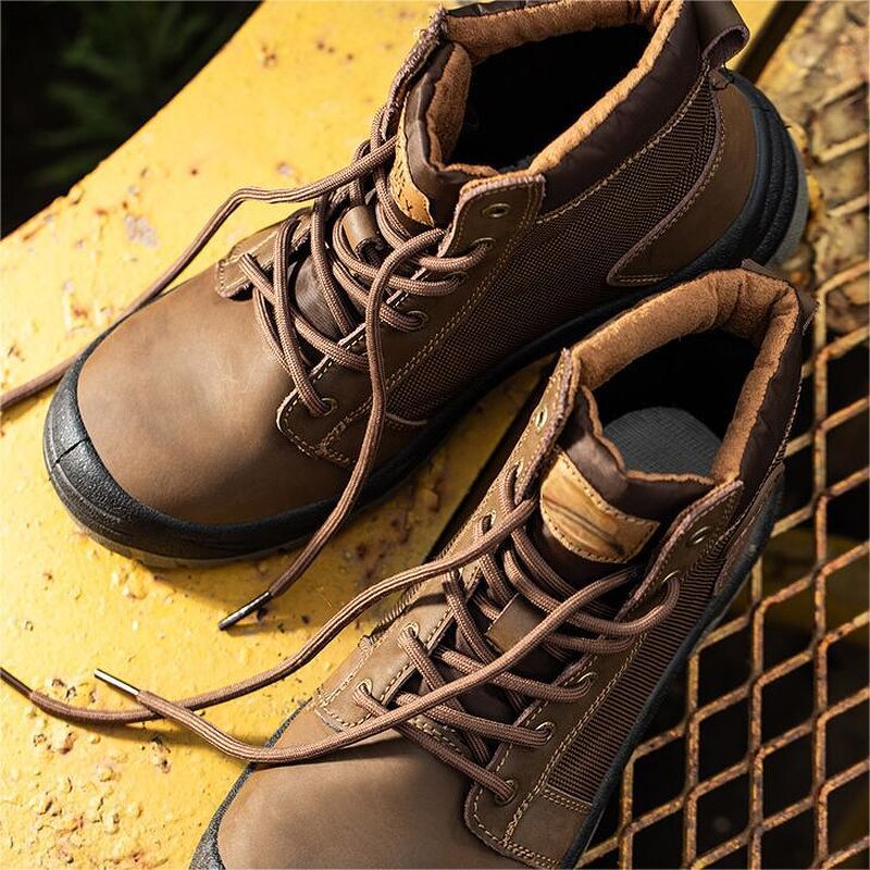 Cowhide Safety Boots Manufacturer - Men's Breathable Wear-Resistant Waterproof Winter Labor Protection Shoes