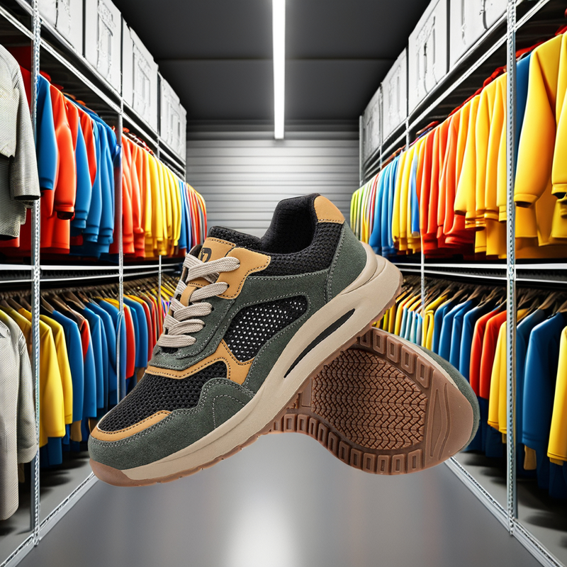 Safety Sneakers Manufacturer - 2024 Custom Anti-Smashing Steel Toe Breathable Mesh Microfiber Suede Shoes