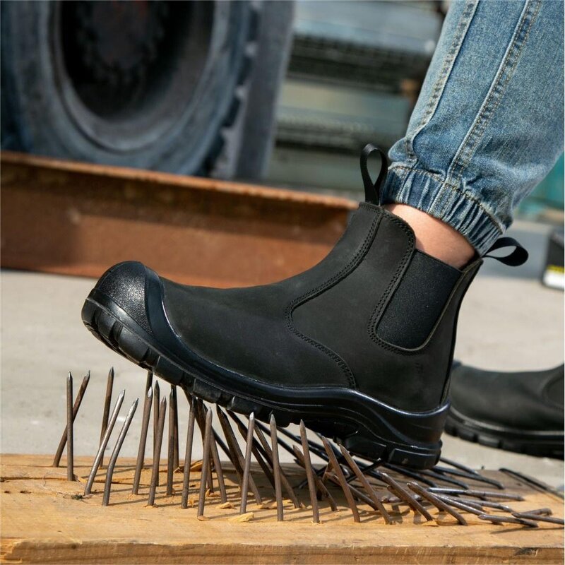 Safety Work Boots Manufacturer - Genuine Leather Rubber Outsole Steel Toe Waterproof Men Women Shoes
