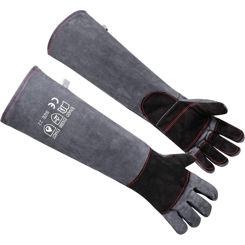 Anti-bite Gloves Manufacturer - Breathable Cowhide Split Leather for Parrot Eagle Snake Lizard