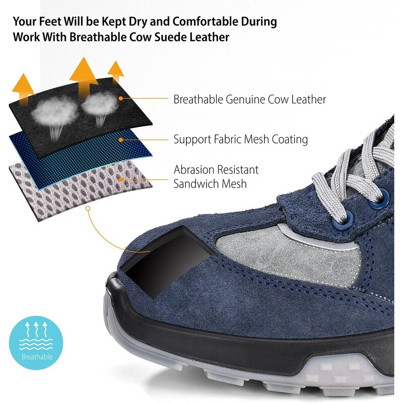 Industrial Safety Shoes Manufacturer - Durable Anti Puncture Breathable Light Weight Rubber Work Shoes