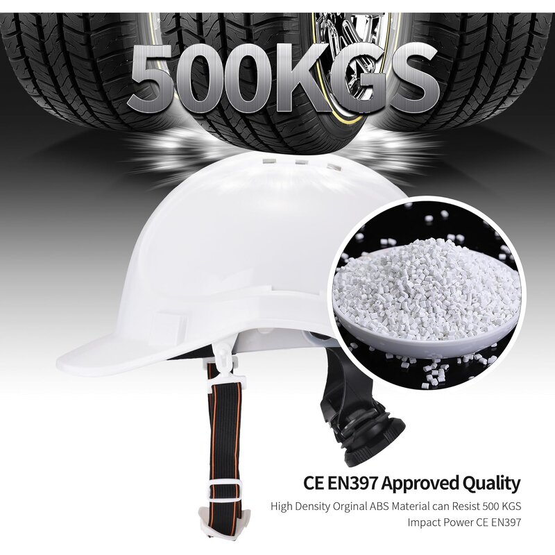 ABS Hard Hat Manufacturer - Unisex EN397 Certified HDPE Head Protection for Construction Industry