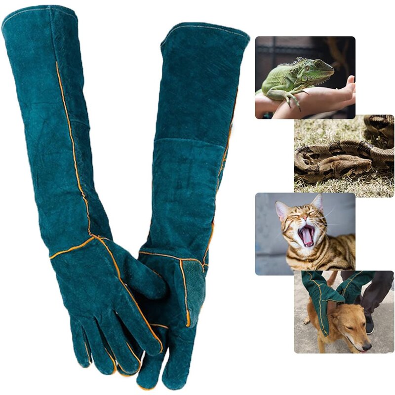 Anti-bite Gloves Manufacturer - Breathable Cowhide Split Leather for Parrot Eagle Snake Lizard