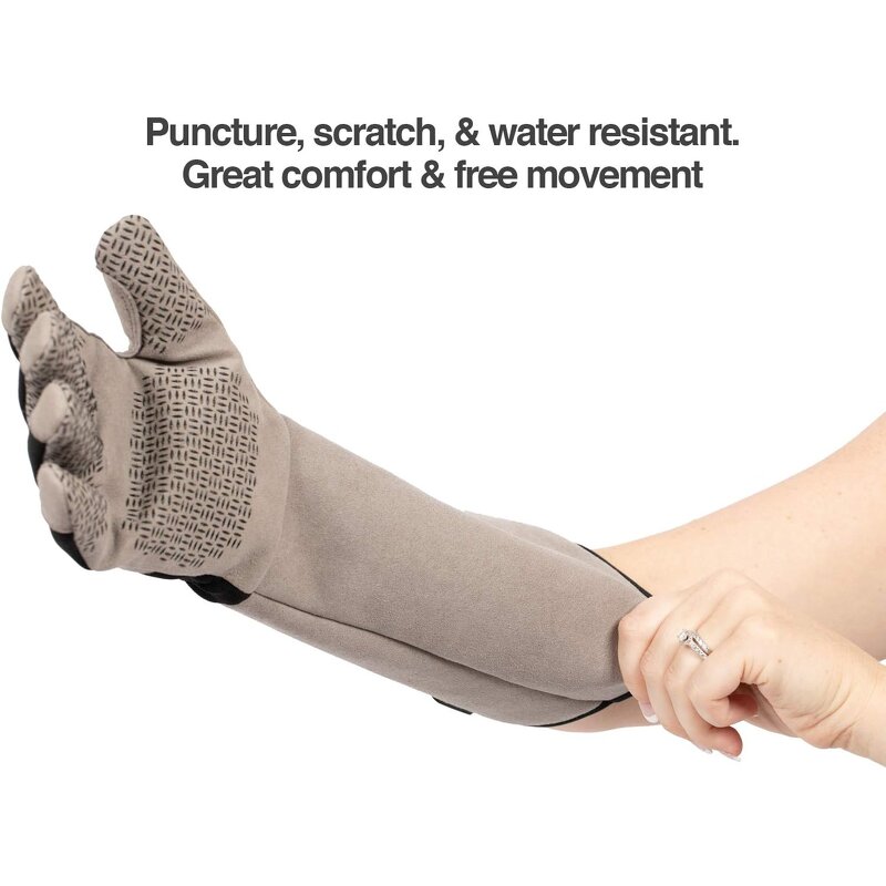 Anti-bite Gloves Manufacturer - Breathable Cowhide Split Leather for Parrot Eagle Snake Lizard