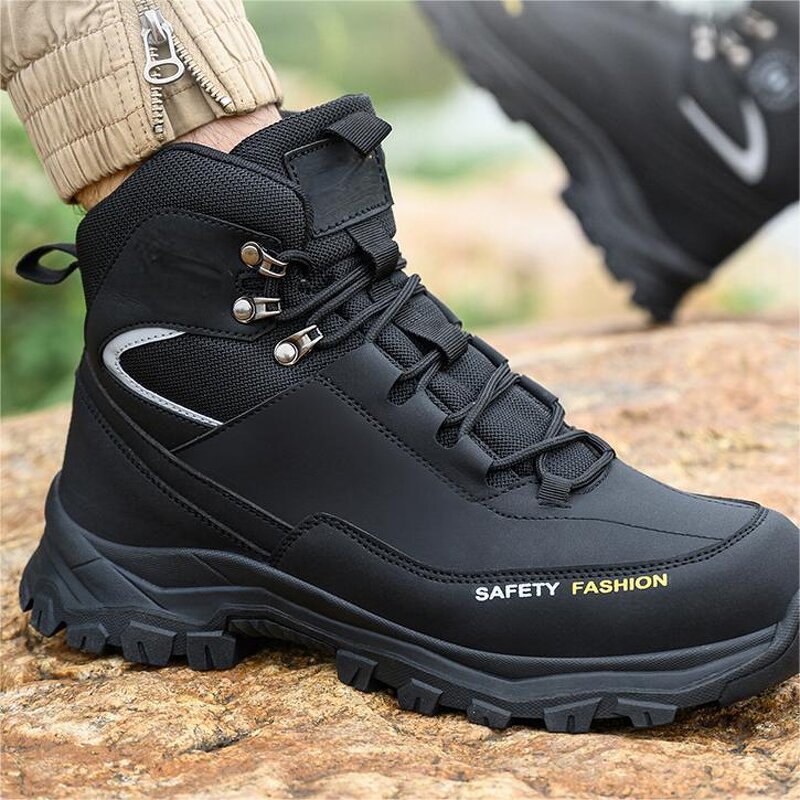 Safety Work Boots Manufacturer - Hot Selling Yellow Waterproof Fashion Men's Construction Shoes