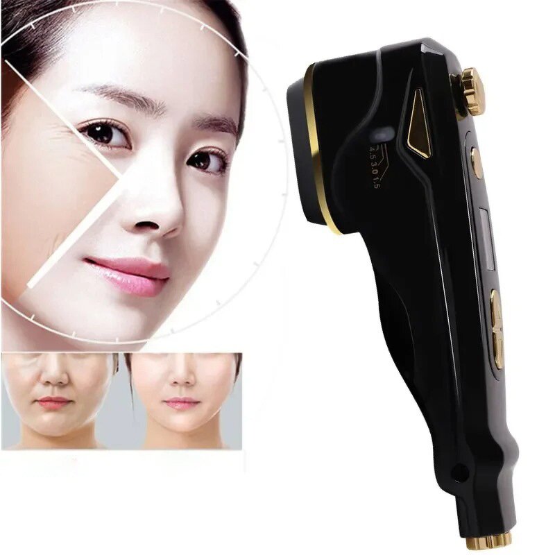 V Face Rejuvenation Instrument Manufacturer - Portable Black Ultrasonic Home Beauty for Face Lifting LED Indicator