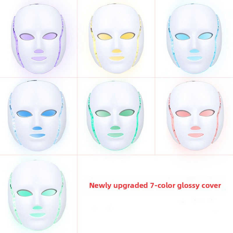 Beauty Tool Manufacturer - Upgraded Home Facial Mask Instrument Red Blue Light Photodynamic Belt Neck Spectrometer Hand-held