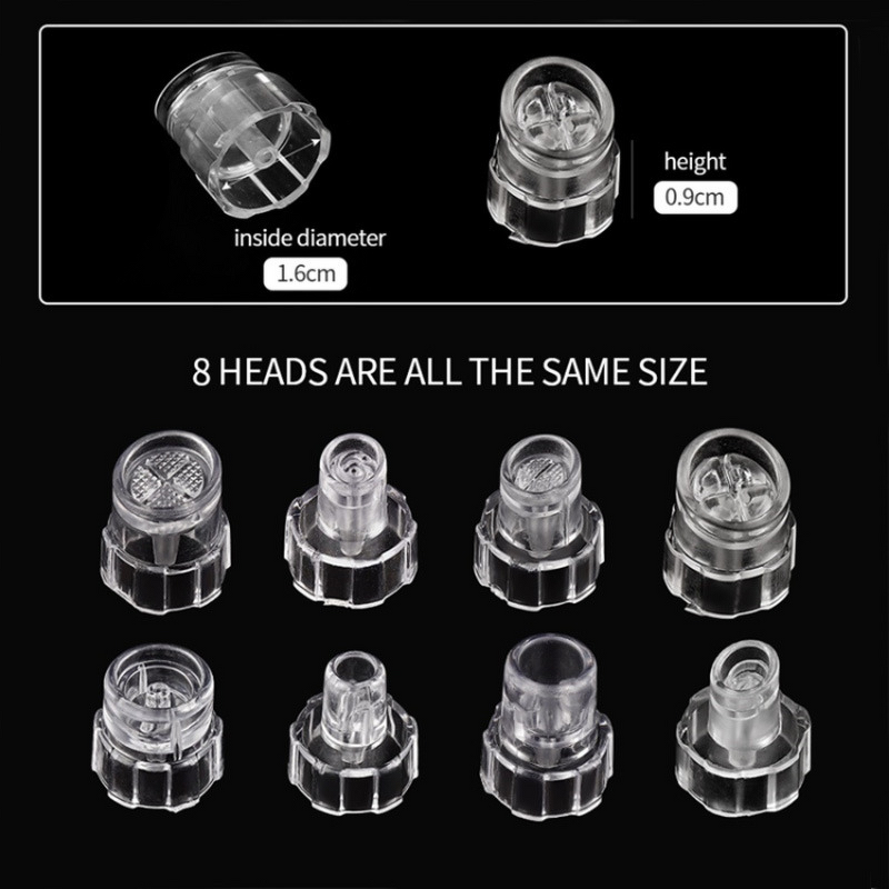 Small Bubble Suction Pen Manufacturer - Original Beauty Instrument Hydrogen Oxygen Jet Replacement Heads Crystal Cleaning