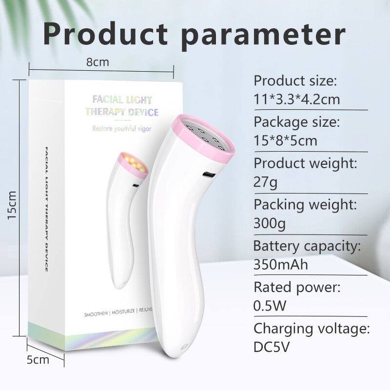 LED Facial Light Therapy Device Manufacturer - Hand Held Red/Blue/Green/Purple Home Use Skincare Wand