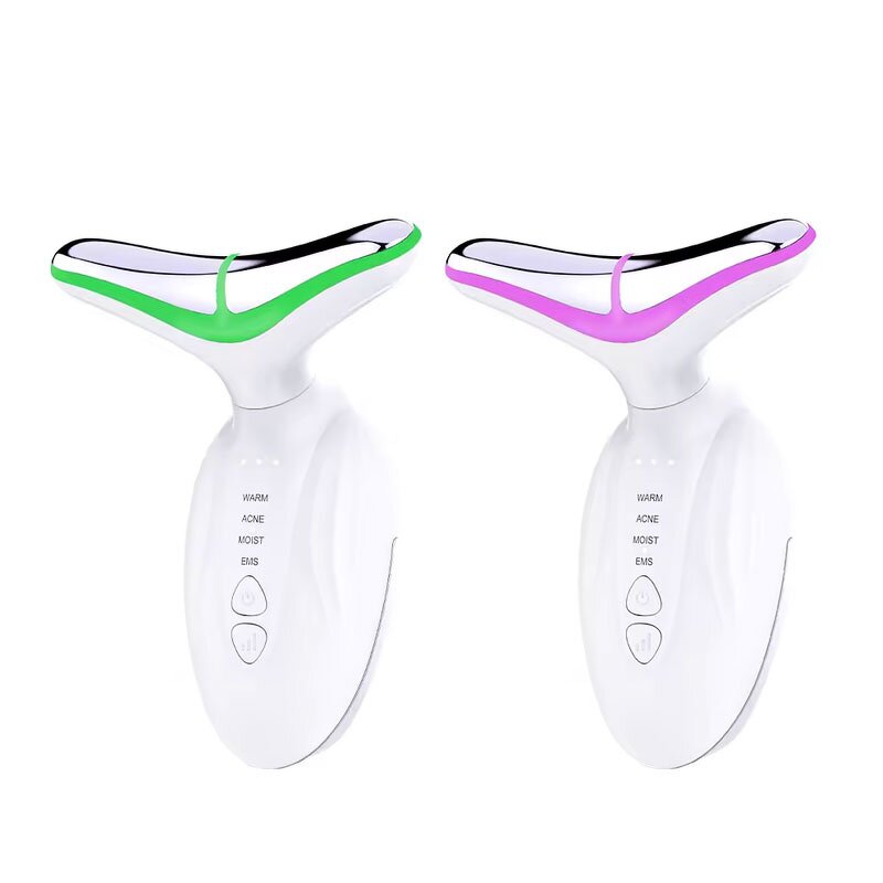 Face Neck Lifting Massager Manufacturer - Double Head Vibration Hot Compress Color Light Skin Tightening Hand Held