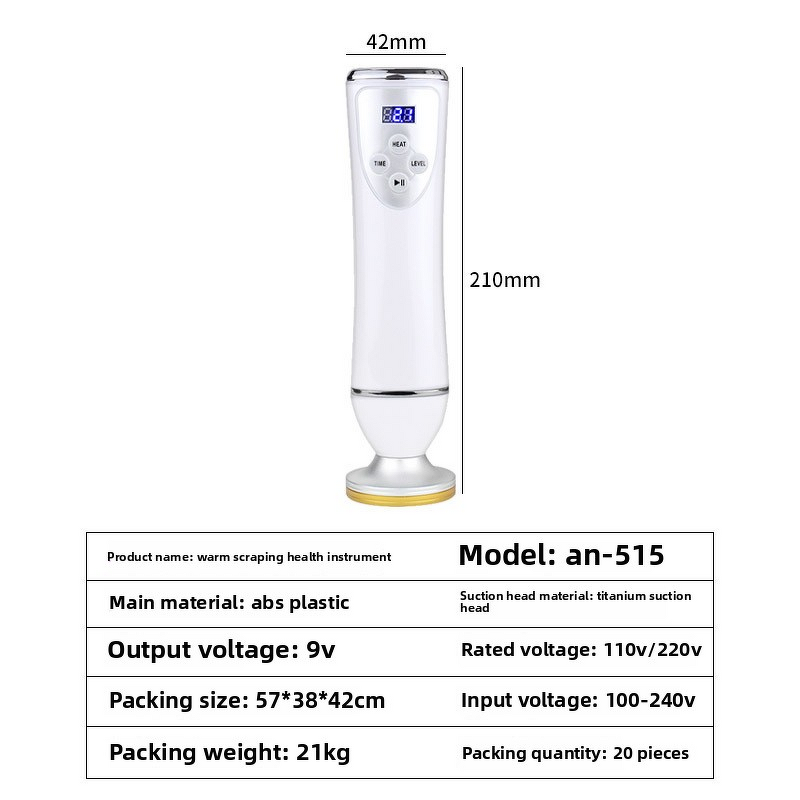 Electric Body Instrument Manufacturer - Custom Negative Pressure Scraping Heating Meridian Activation Back Massage Warm Suction