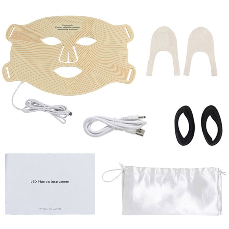 LED Beauty Mask Manufacturer - Silicone with Large Row Lights for Skin Rejuvenation & Personal Care