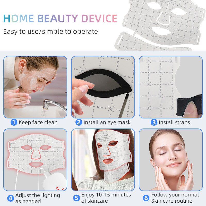 LED Beauty Mask Manufacturer - Cost Effective Colorful Photorejuvenator Red Light Therapy for Facial Care