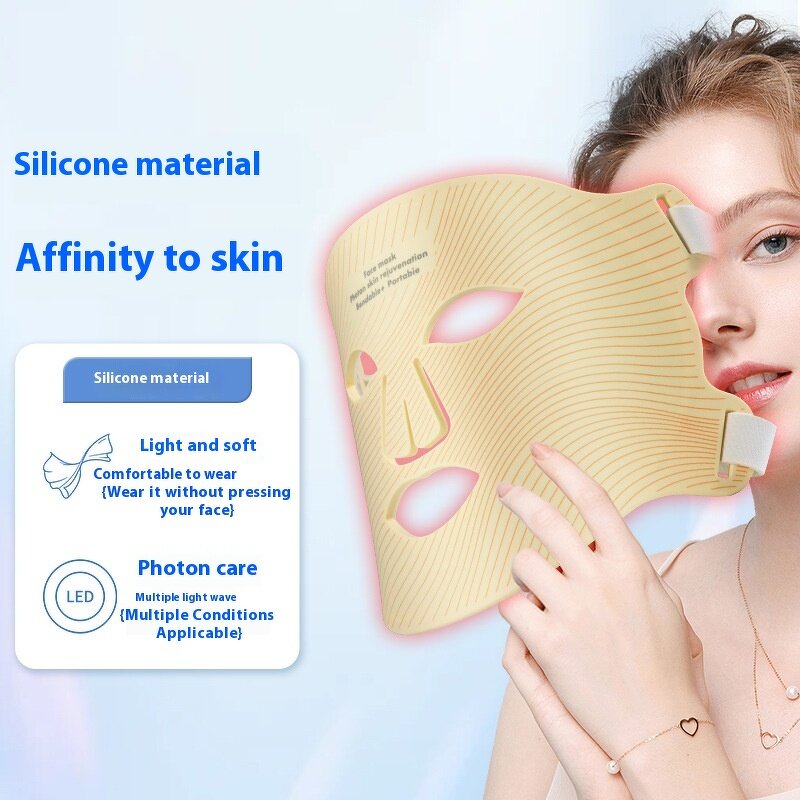 LED Beauty Mask Manufacturer - Silicone with Large Row Lights for Skin Rejuvenation & Personal Care