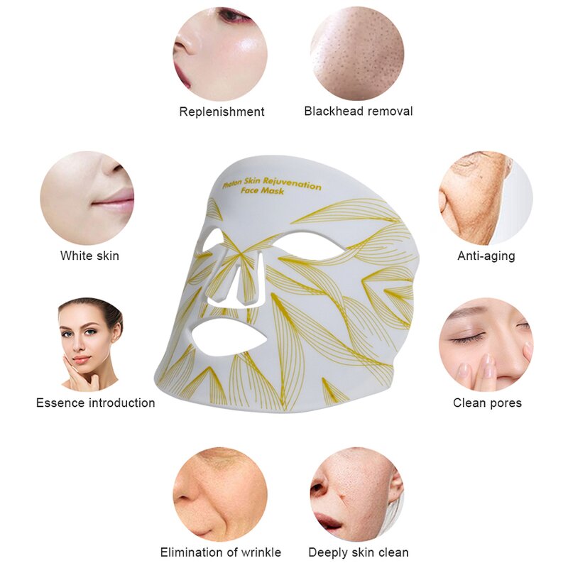 LED Light Therapy Face Mask Factory Direct - Silicone for Acne Treatment & Skin Rejuvenation