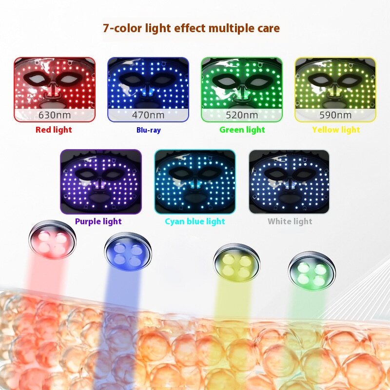 LED Beauty Mask Manufacturer - Red Blue Light Spectrometer Large Row for Skin Rejuvenation JP/AU Plug