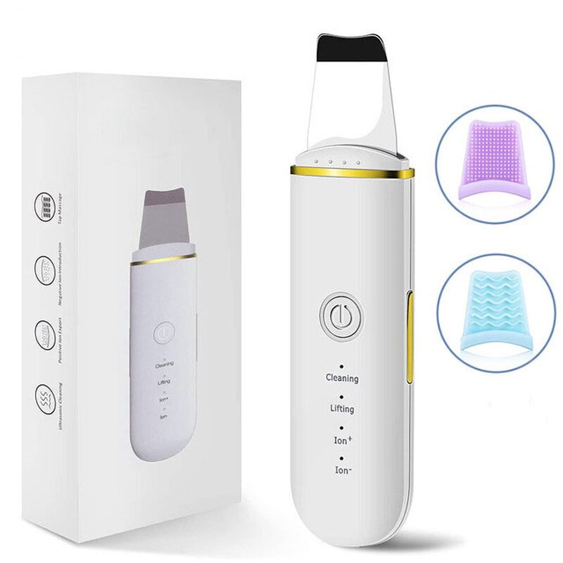 Ultrasonic Face Cleaner Manufacturer - Professional Skin Scrubber Home Use Blackhead Remover with Exfoliating Spatula