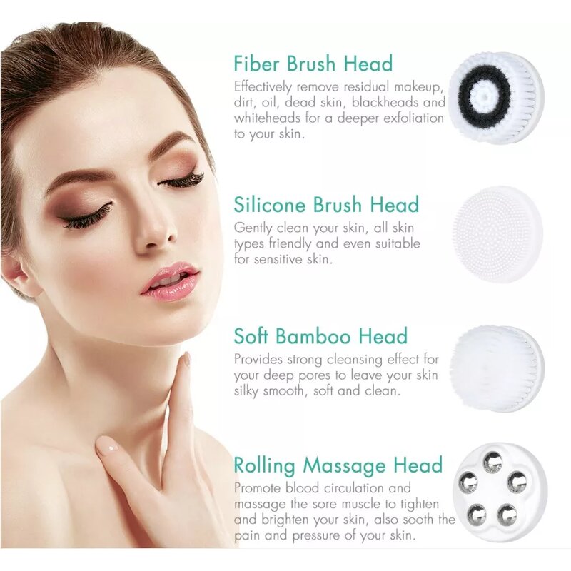 Face Cleaning Brush Manufacturer - Waterproof Silicone Electric Spin for Deep Clean with Massage