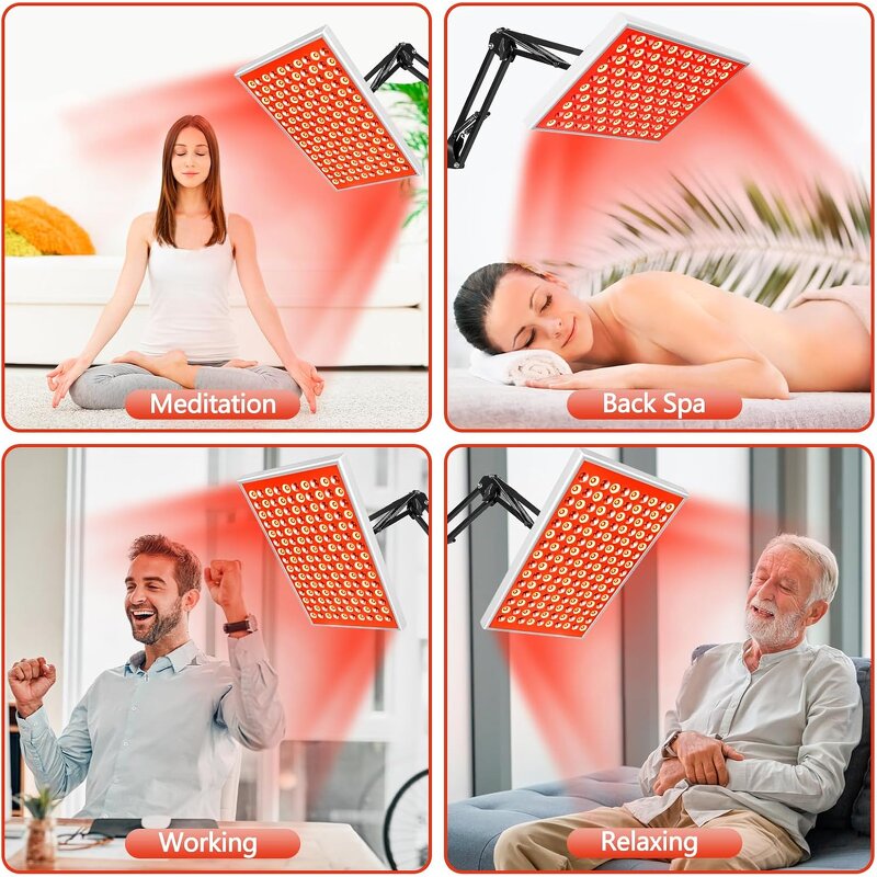 Red Light Therapy Lamp Panel Manufacturer - For Body & Face with Stand 660nm & 850nm Infrared