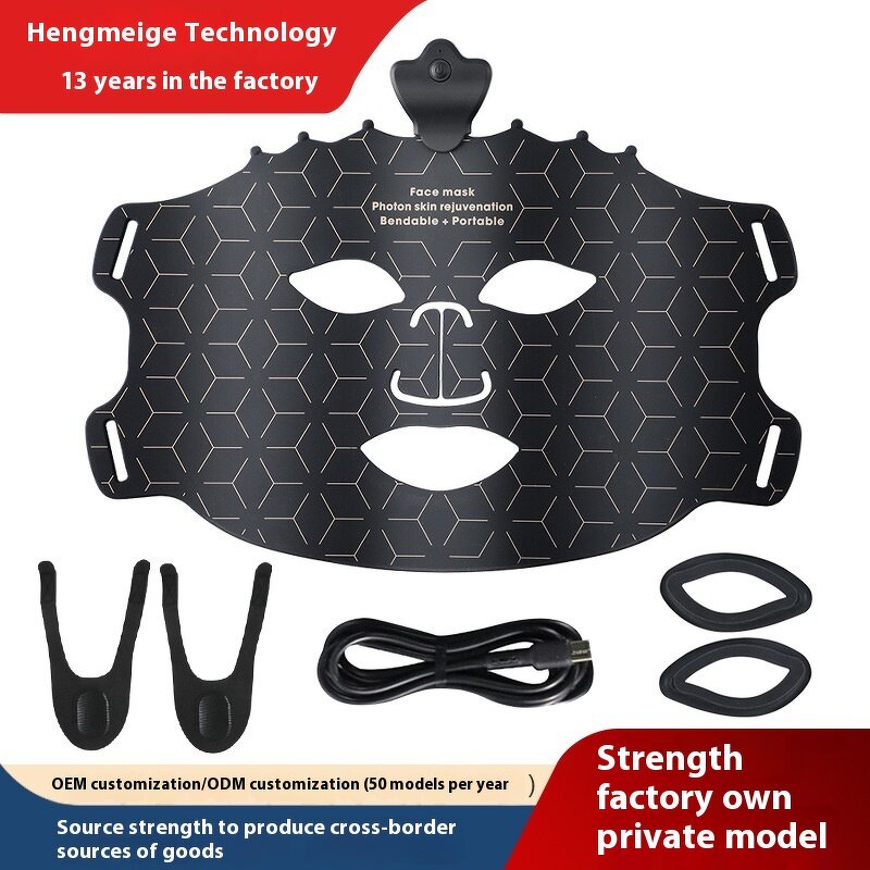 LED Beauty Mask Manufacturer - Red Blue Light Spectrometer Large Row for Skin Rejuvenation JP/AU Plug