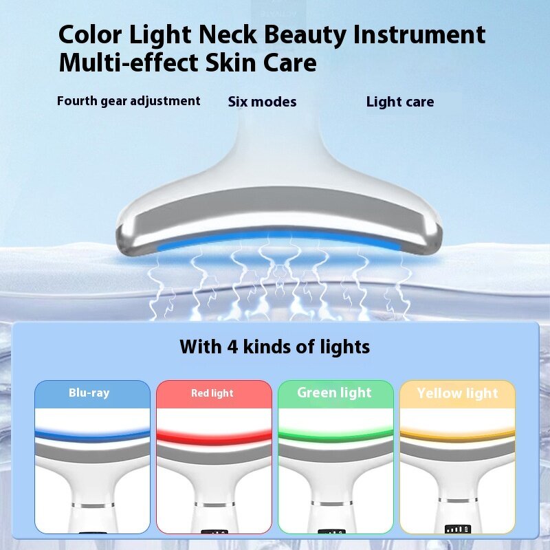 Beauty Instrument Manufacturer - Two-in-One Electric 4 Color Light French Pattern Photon Massage Ice Roller Waterproof