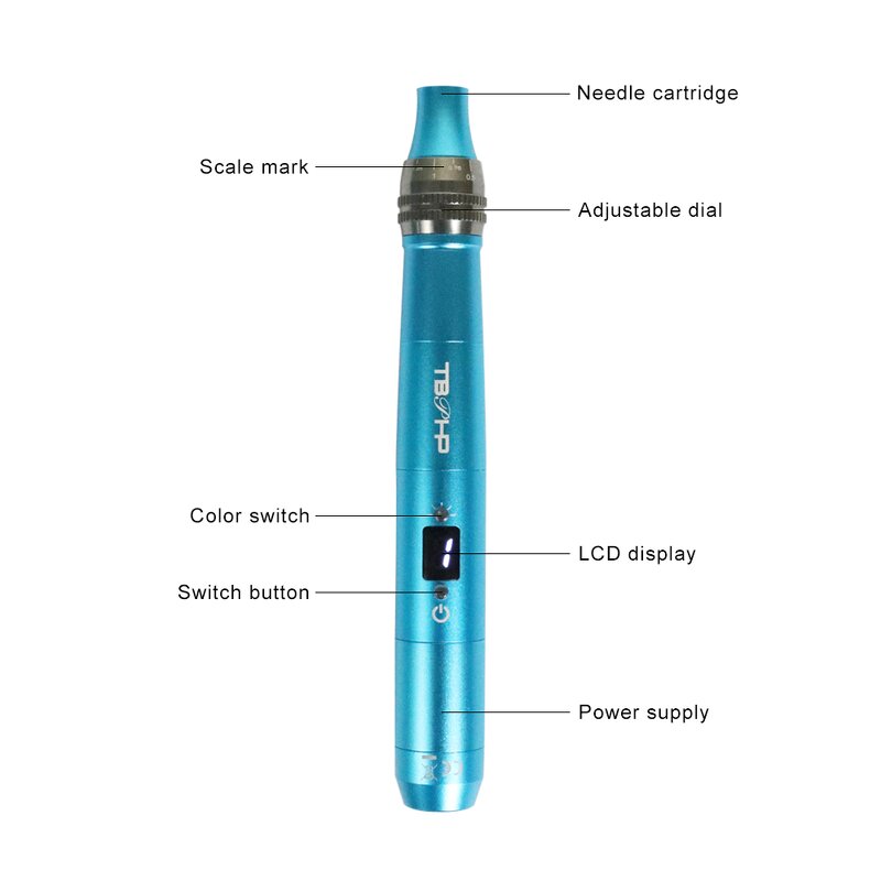 Dermapen Manufacturer - Smart Microneedling with Rechargeable Battery 8 Gears Stainless Steel for Face & Body
