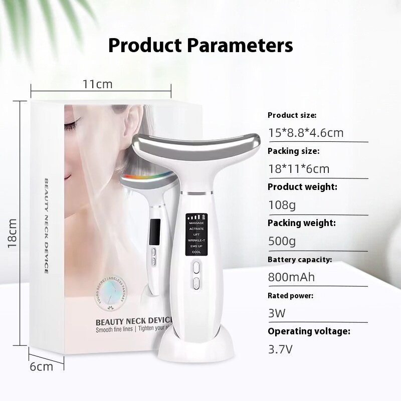 Beauty Instrument Manufacturer - Two-in-One Electric 4 Color Light French Pattern Photon Massage Ice Roller Waterproof