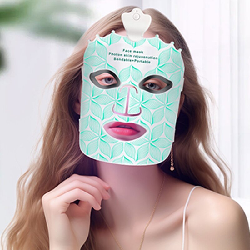 LED Facial Mask Factory Direct - 80-LED 7-Color Red Physiotherapy Standing Type for Acne Treatment