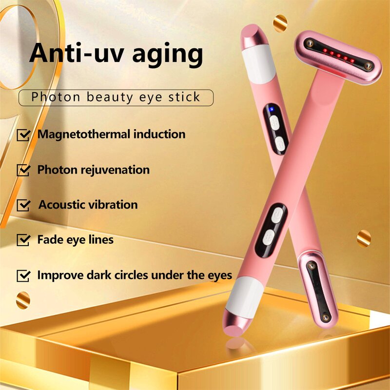 LED Eye Care Equipment Manufacturer - Silicone and Aluminium Infrared Light Therapy Handheld for Face Eye Lift Massage
